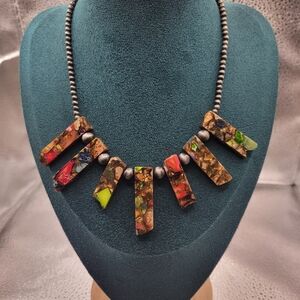 15" Navajo Inspired Style faux Pearl Gemstone